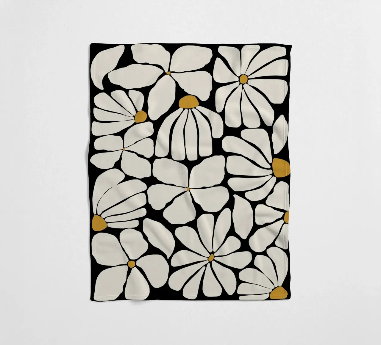 Wild Bloom - night fleece blanket by Gale Switzer