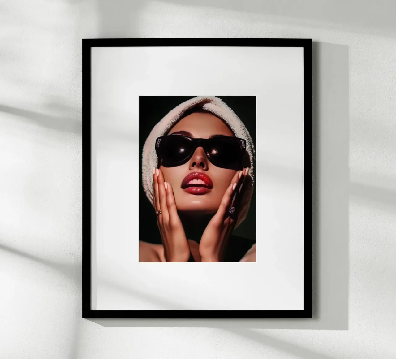 belle donne con gli occhiali poster con telaio in plastica da BlogSawoo