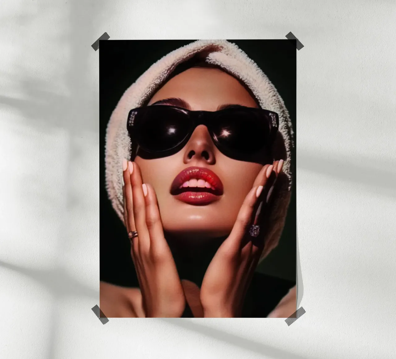belle donne con gli occhiali poster con telaio in plastica da BlogSawoo