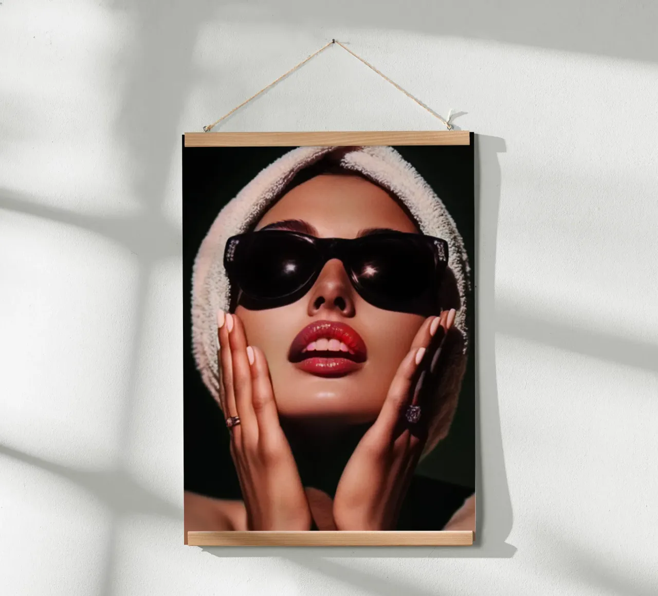 belle donne con gli occhiali poster con telaio in plastica da BlogSawoo