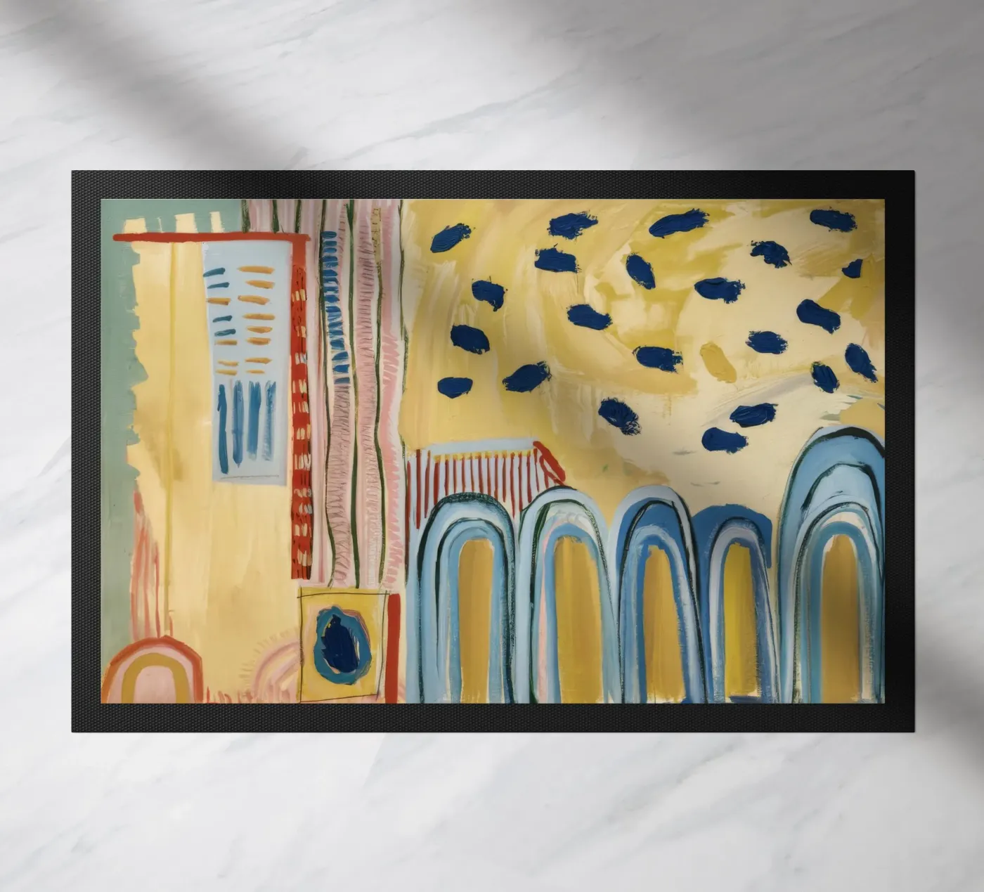 Sunbeam Arch Dots doormat by Sublime Layers