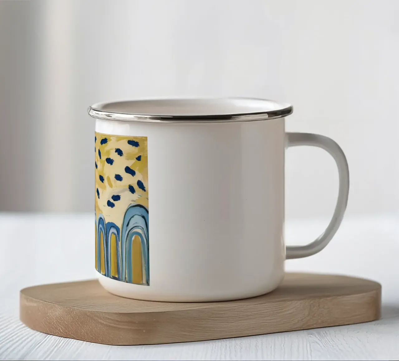 Arco di punti Sunbeam tazza in smalto da Sublime Layers