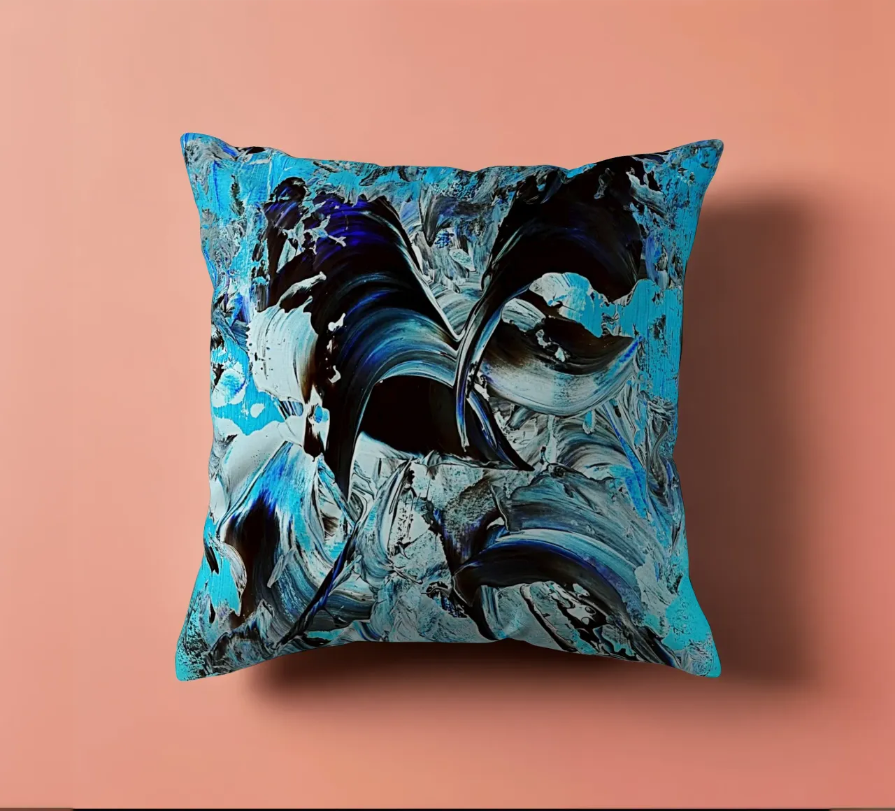 IDEAL GIFT 22 invers decorative cushion by Thierry Vobmann Abstract painting