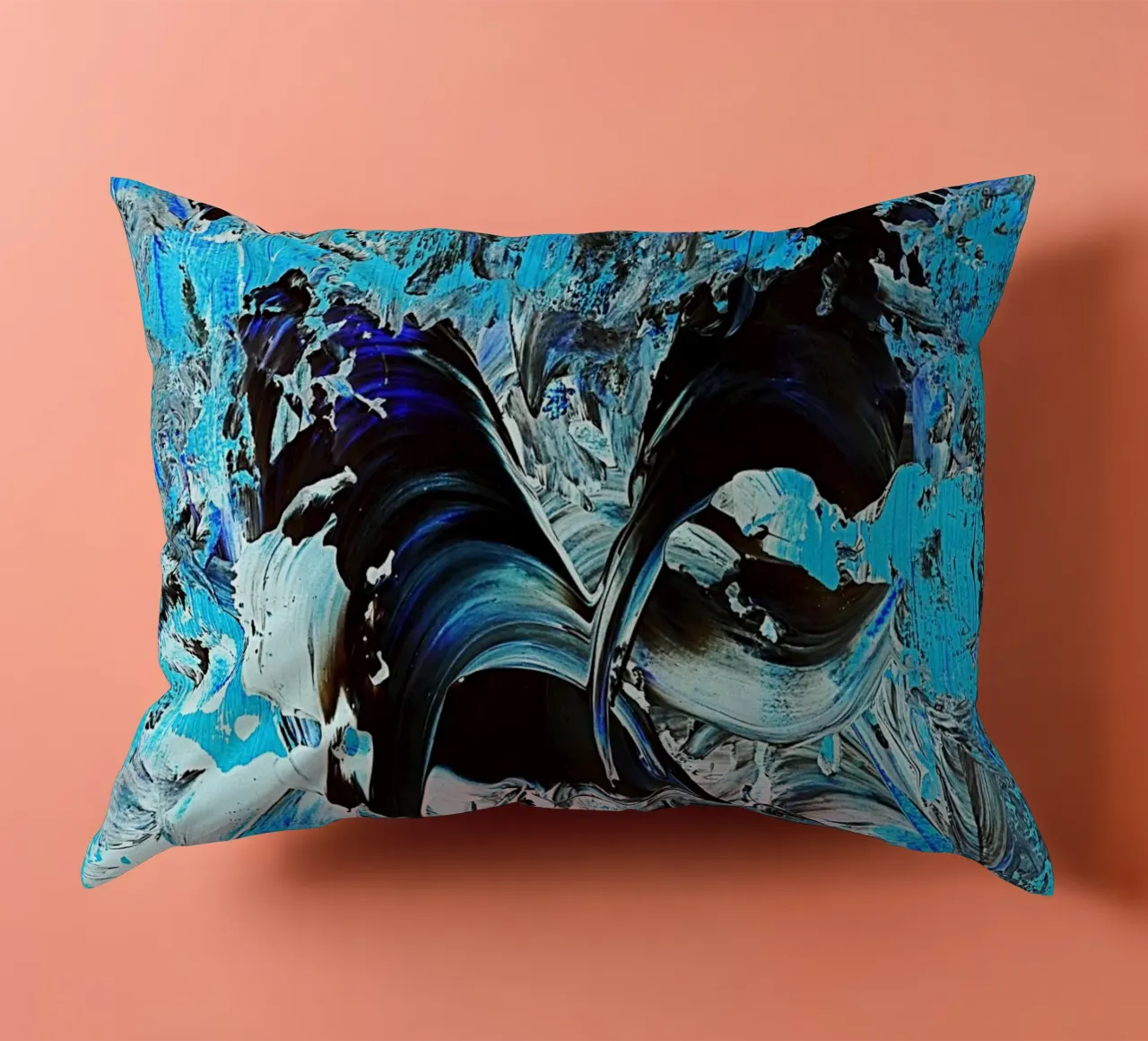 IDEAL GIFT 22 invers decorative cushion by Thierry Vobmann Abstract painting