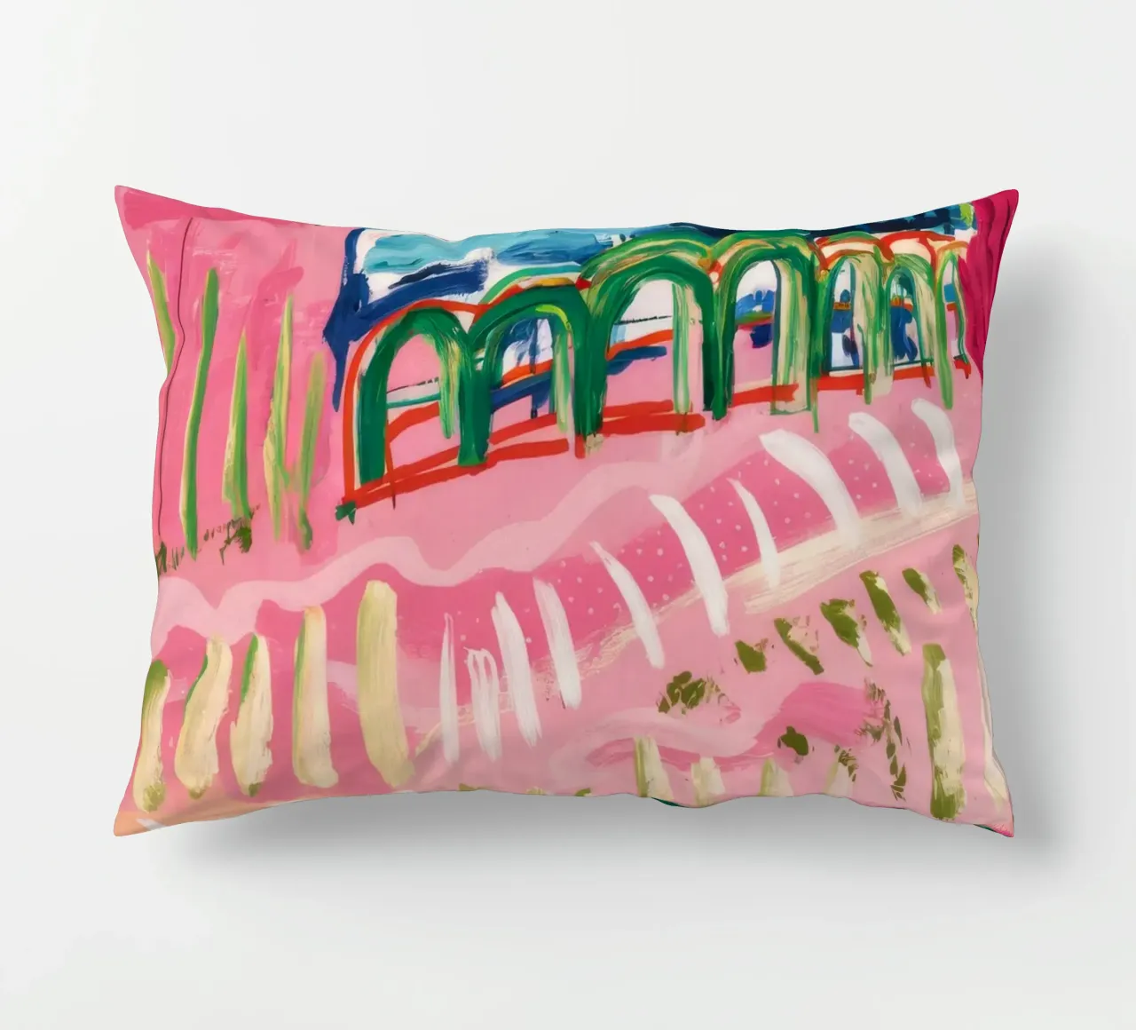 Couches de paysage de collines rosées coussin de Sublime Layers