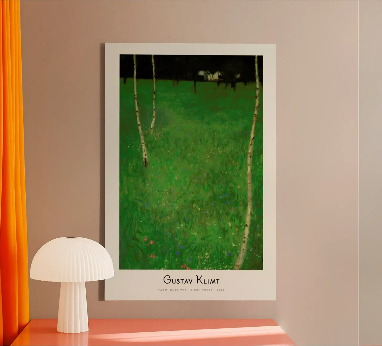 Klimt - Farmhouse with Birch Trees canvas by ARTOTHEK