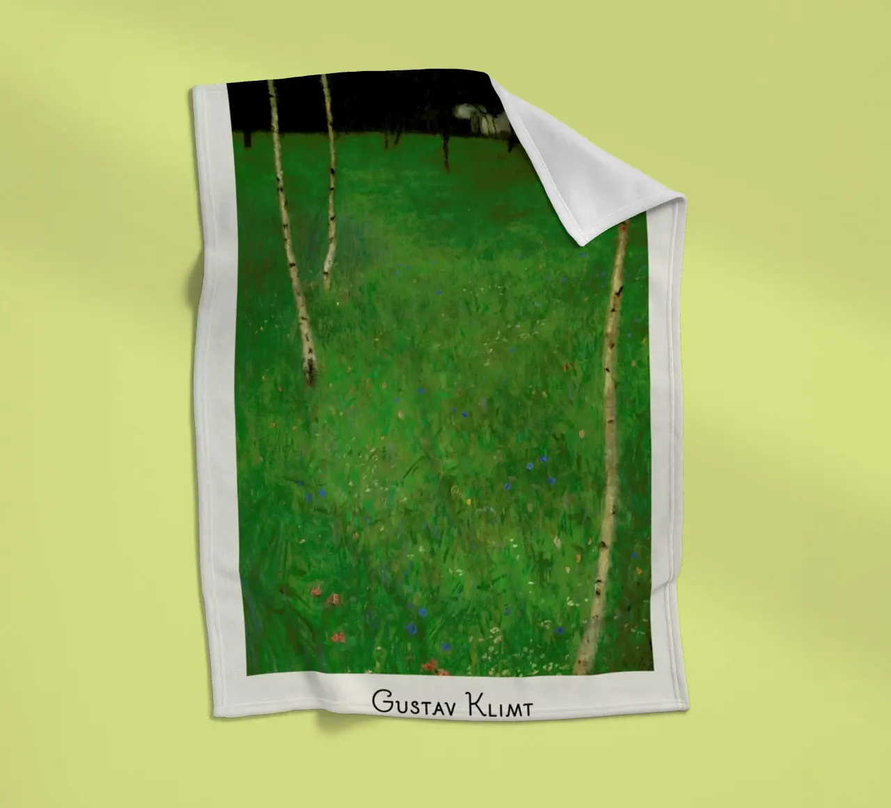 Klimt - Farmhouse with Birch Trees coperta in pile da ARTOTHEK