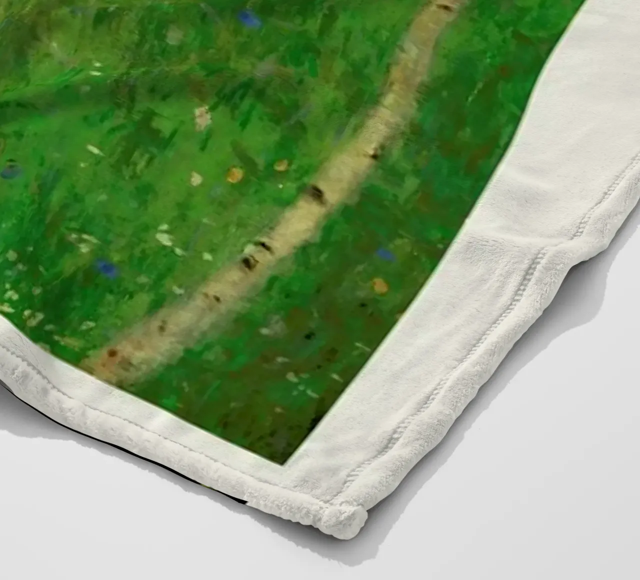 Klimt - Farmhouse with Birch Trees coperta in pile da ARTOTHEK