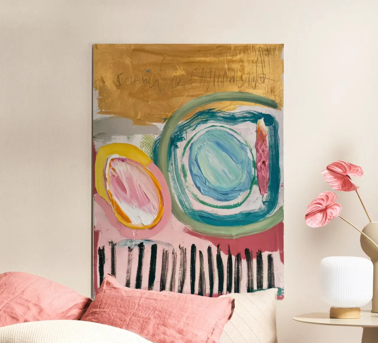Lagoon Swirl Aura poster con telaio in alluminio da Sublime Layers