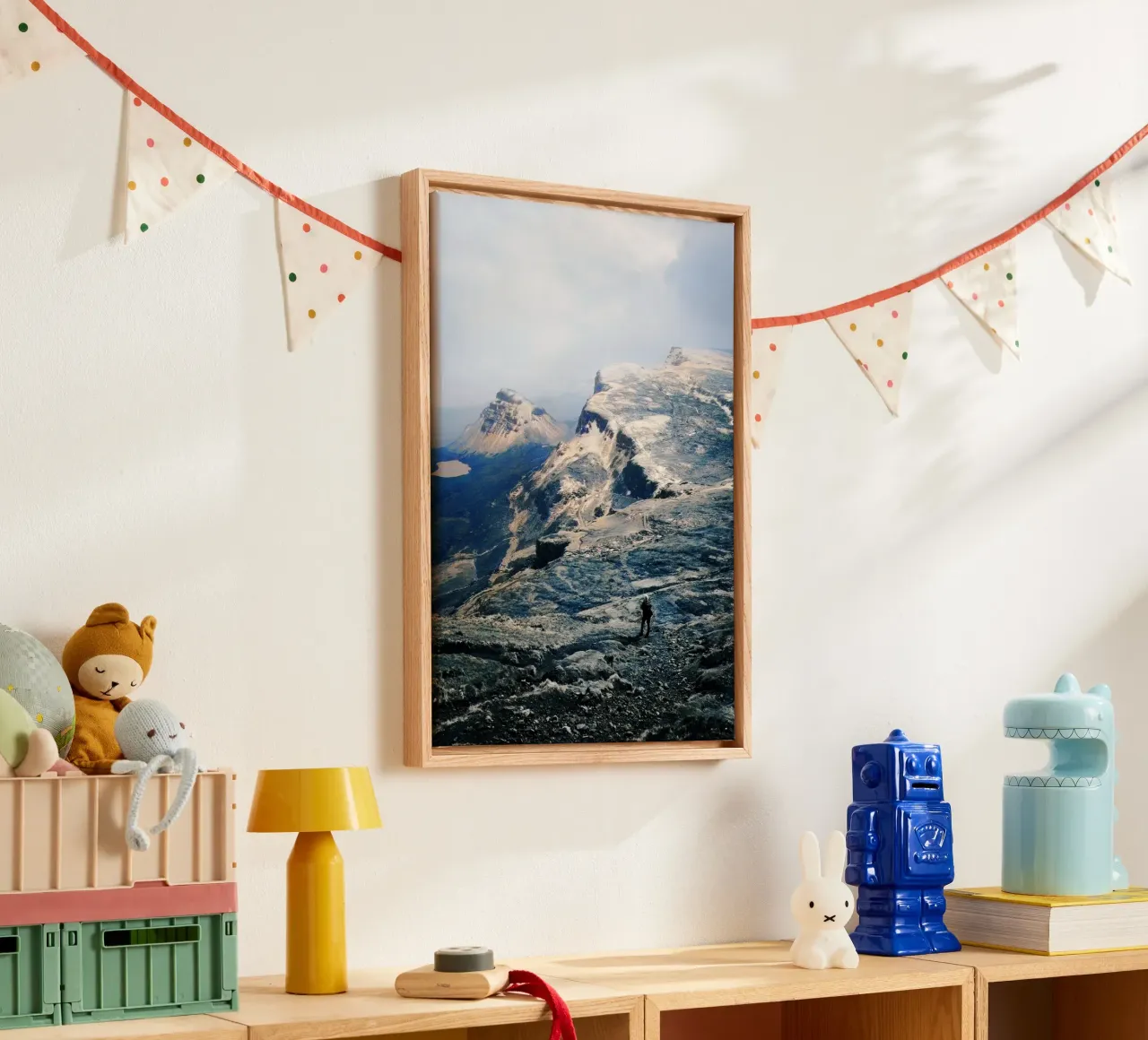 Montagne innevate tela con Cornice a cassetta da BlogSawoo