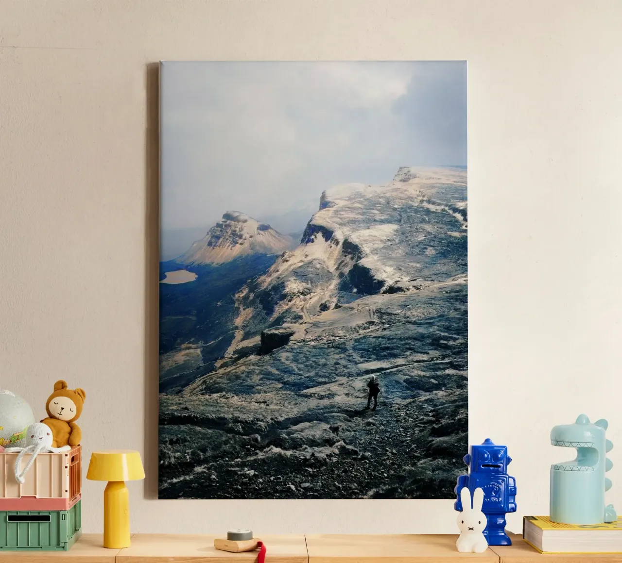 Montagne innevate tela con Cornice a cassetta da BlogSawoo