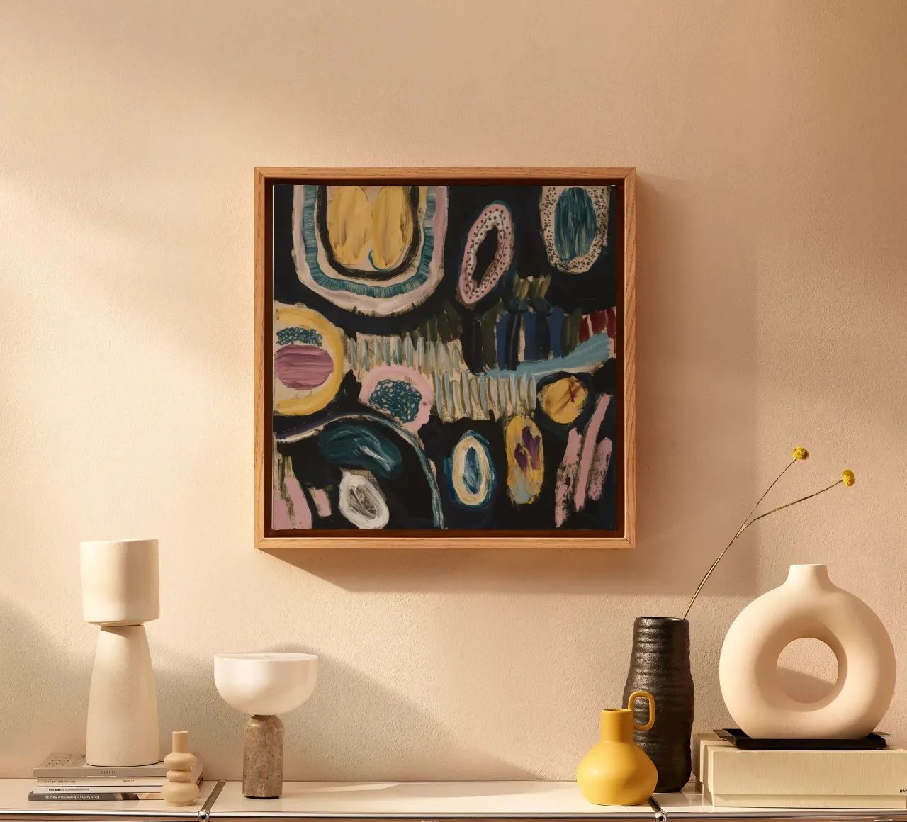 Midnight Garden Path canvas met Baklijst van Sublime Layers