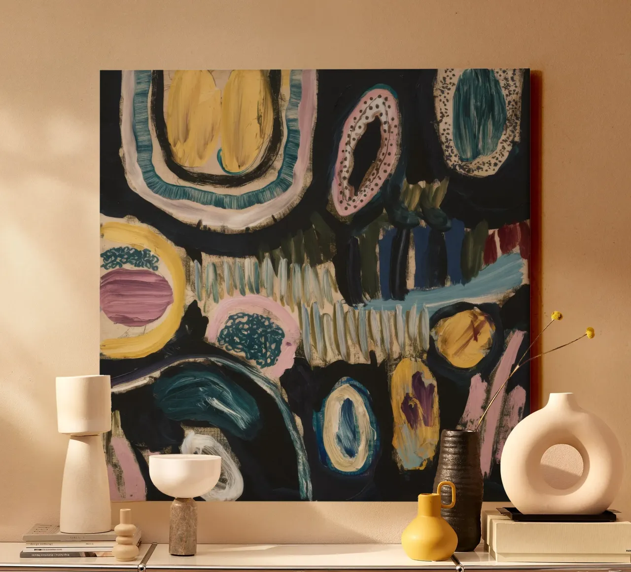 Midnight Garden Path canvas met Baklijst van Sublime Layers