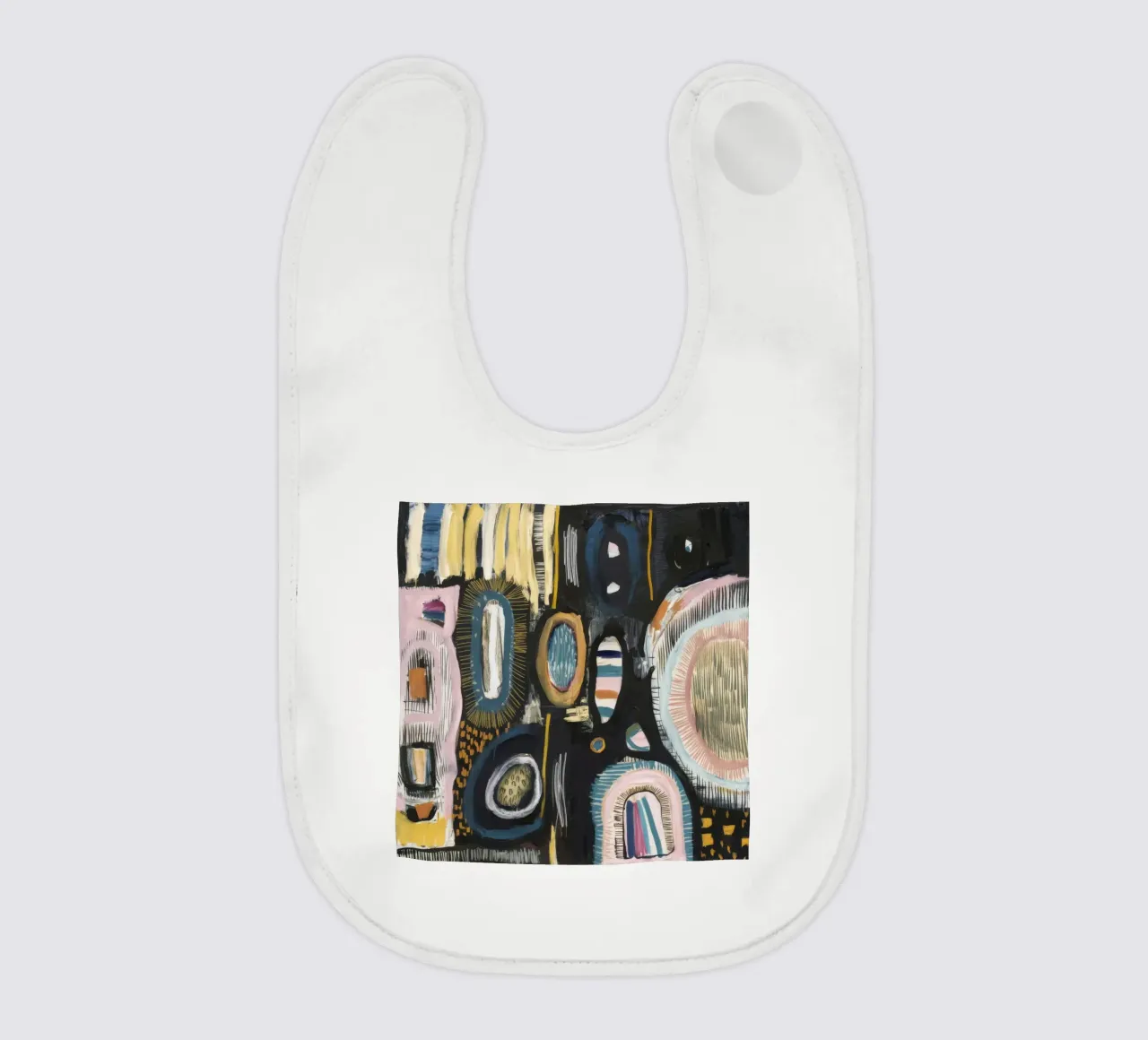 Cryptic Pattern Weave baby bib by Sublime Layers