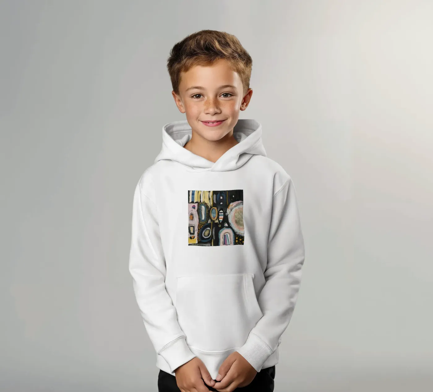 Cryptisch patroon weven kinder hoodie van Sublime Layers