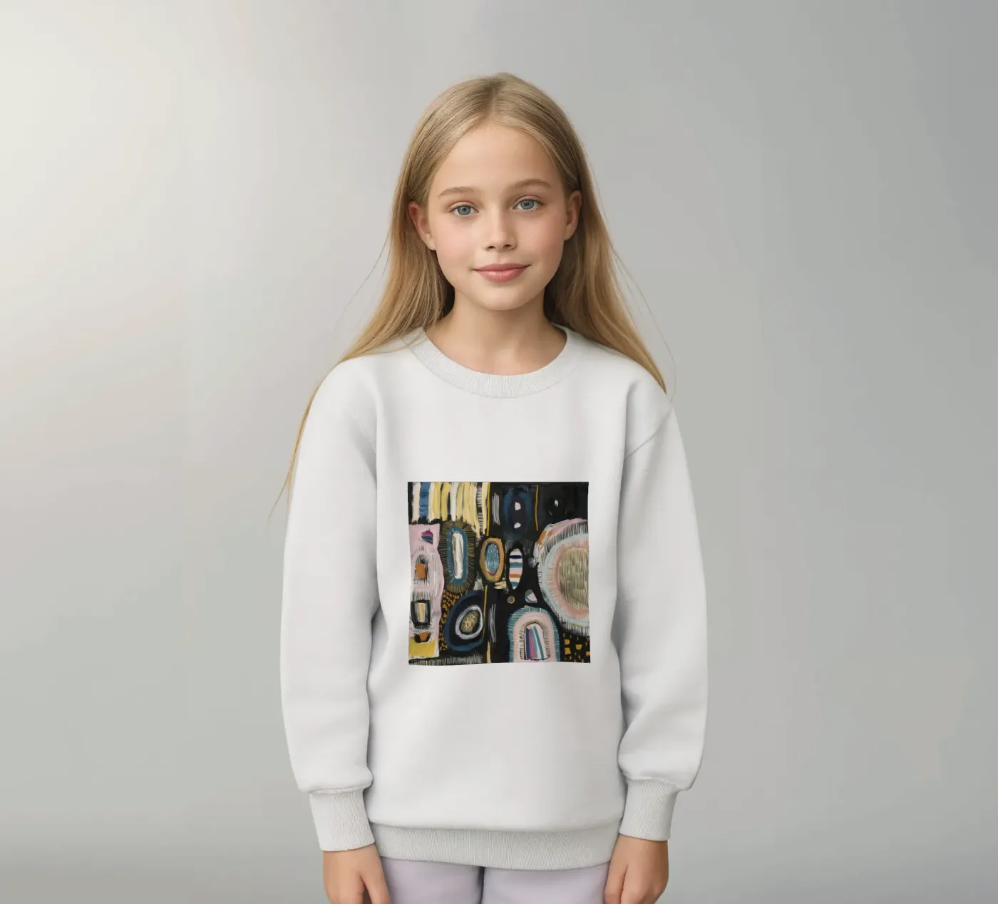 Cryptisch patroon weven kinder sweatshirt van Sublime Layers