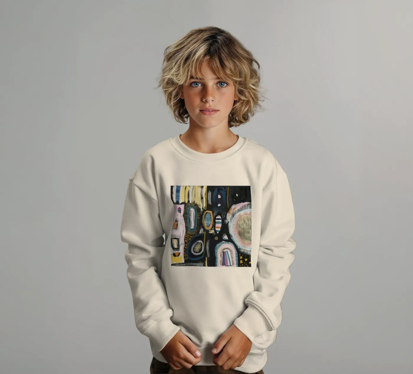 Cryptisch patroon weven kinder sweatshirt van Sublime Layers
