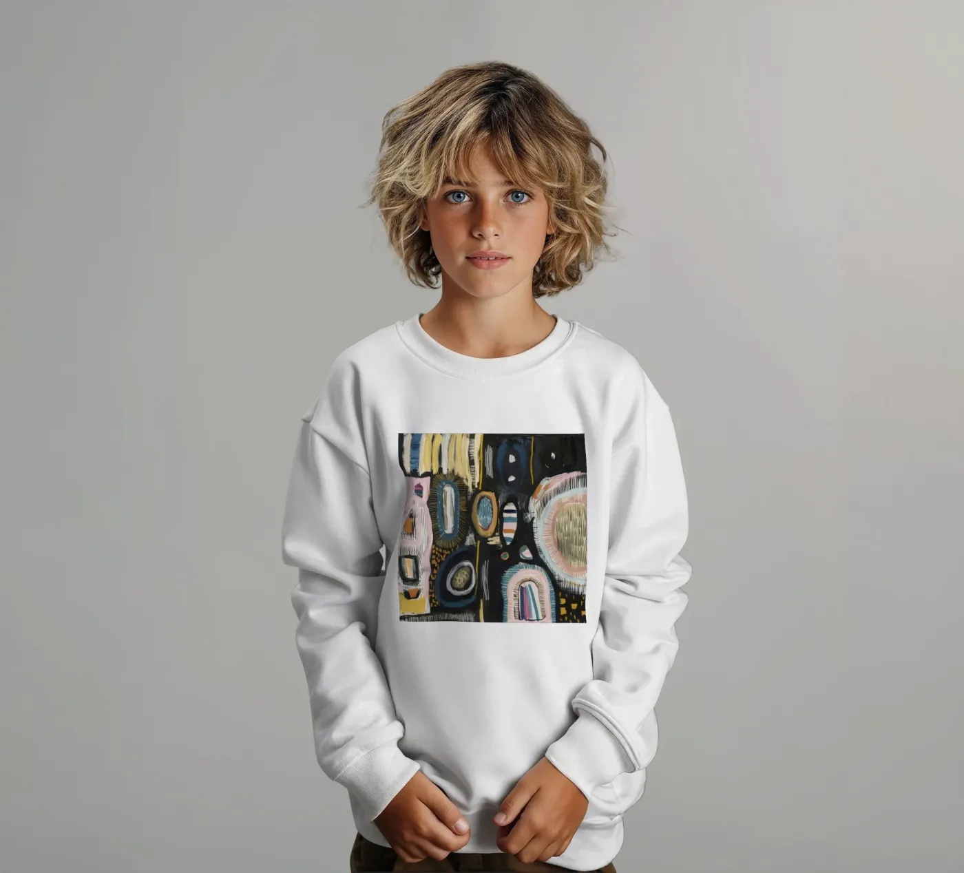 Cryptisch patroon weven kinder sweatshirt van Sublime Layers