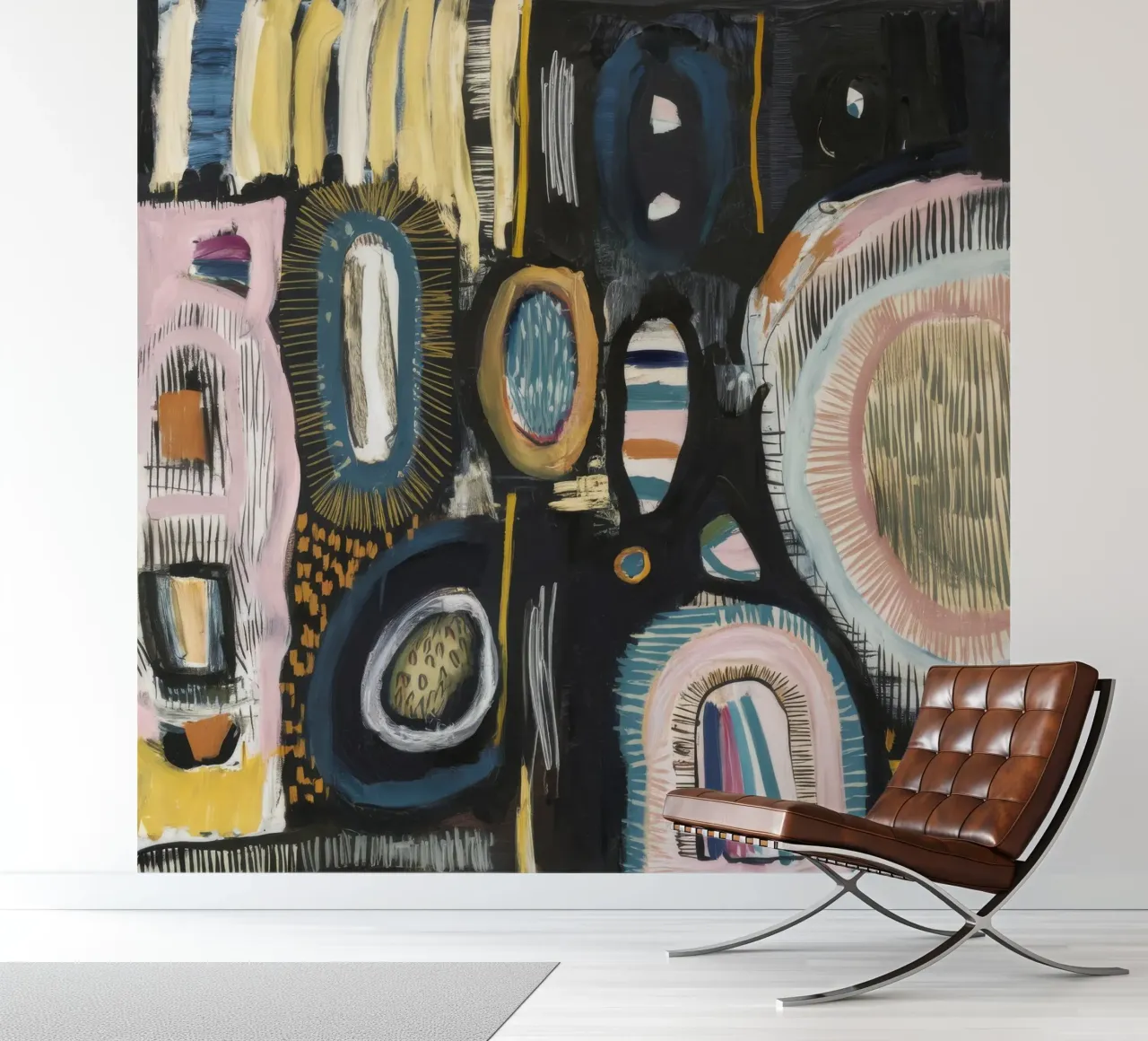 Cryptisch patroon weven fotobehang van Sublime Layers