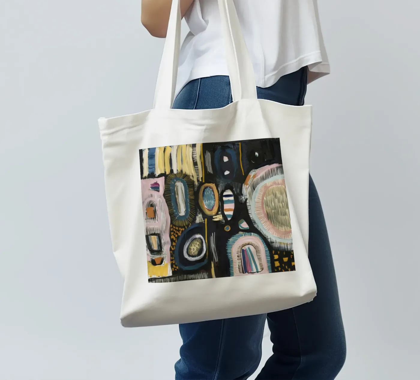 Cryptic Pattern Weave borsa in juta da Sublime Layers