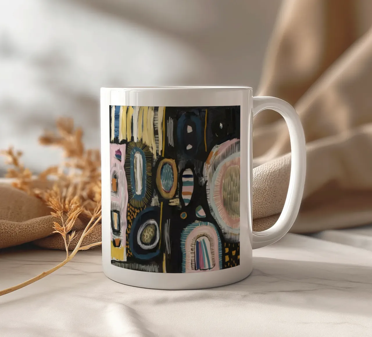 Trama criptica tazza in ceramica da Sublime Layers