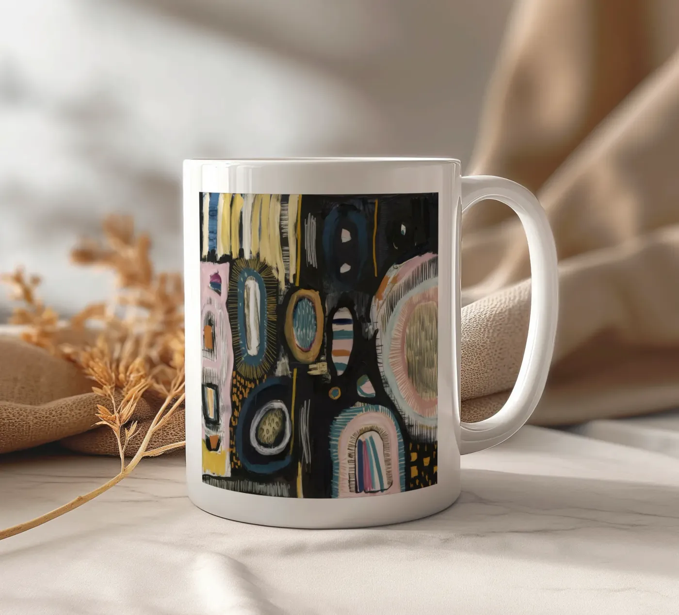 Tissage de motifs cryptiques mug en céramique de Sublime Layers