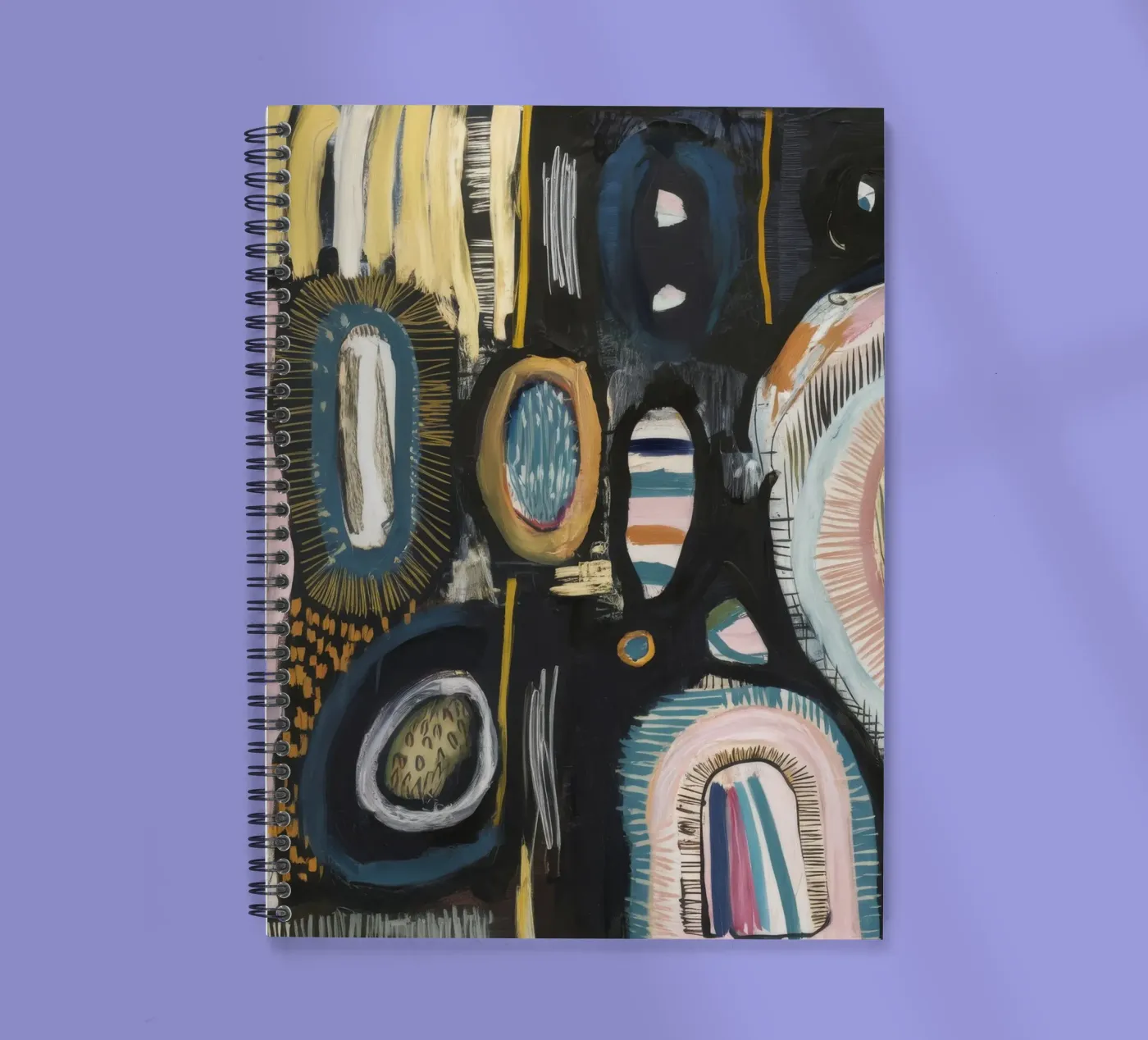 Cryptic Pattern Weave spiral notebook by Sublime Layers