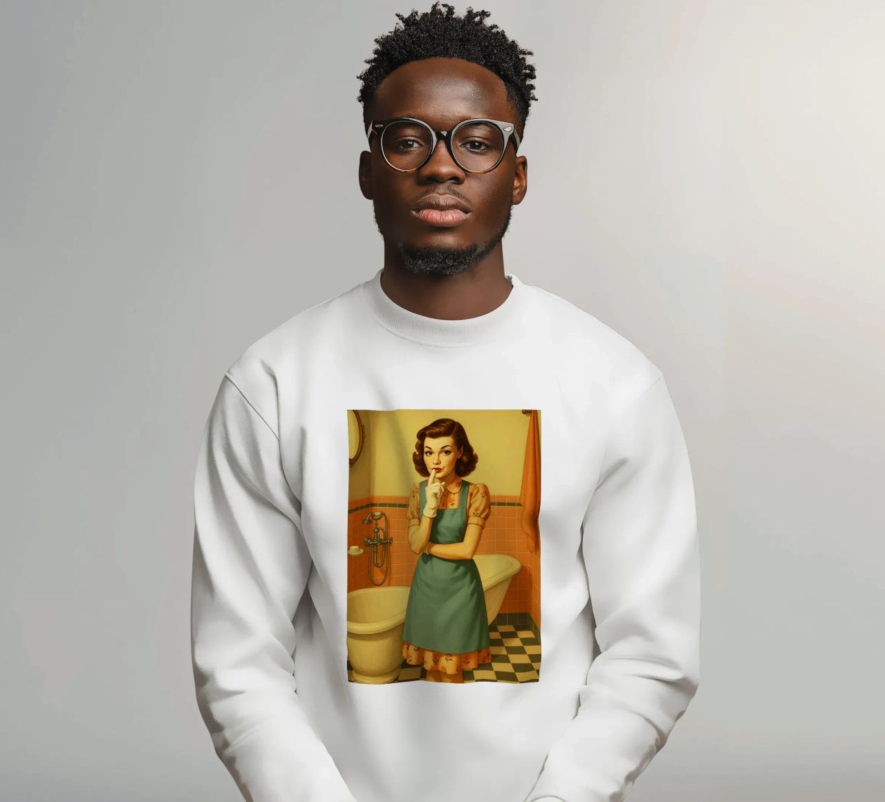 Mujer en el baño sudadera de BlogSawoo
