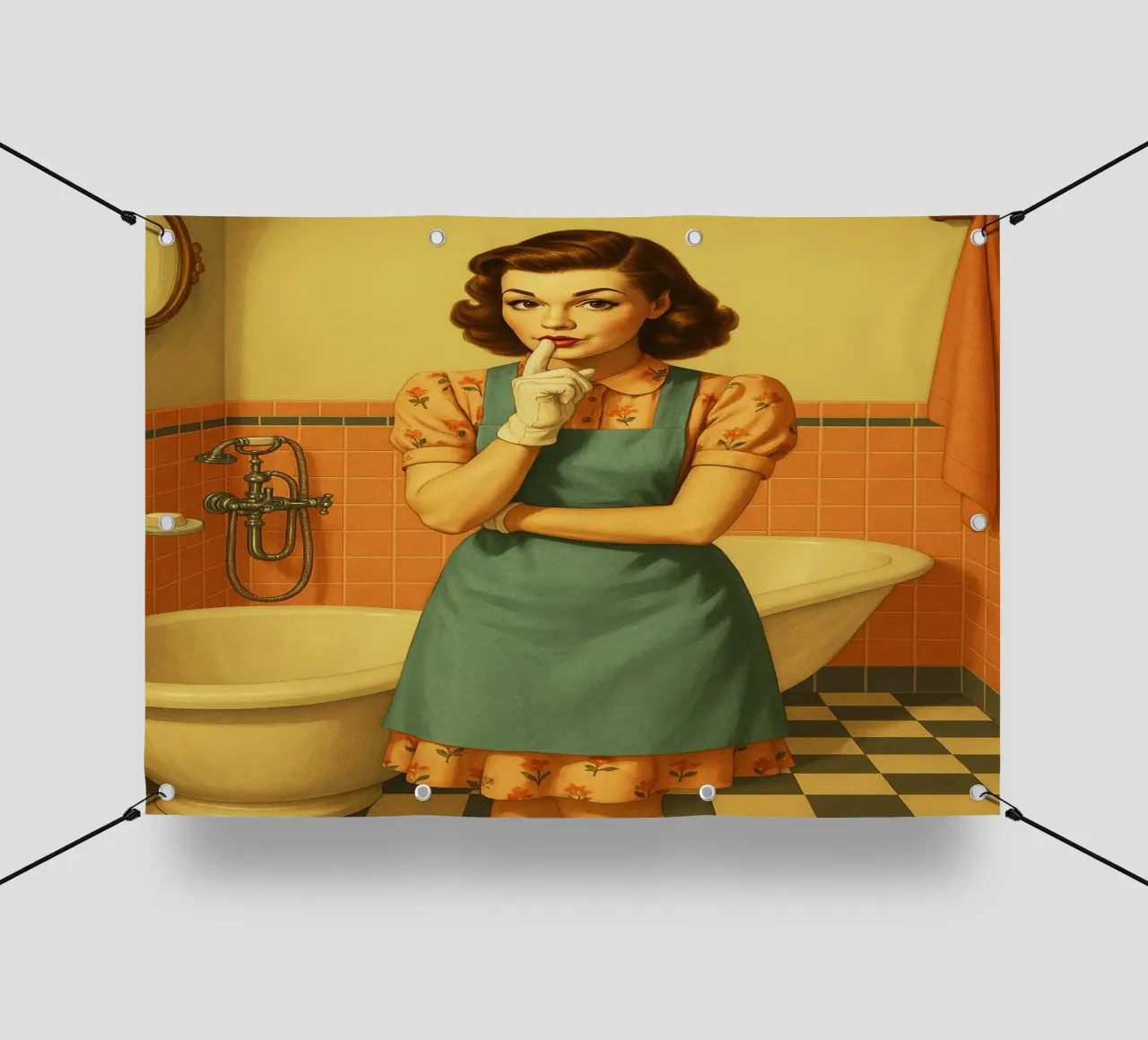 Donna in bagno telo in pvc da BlogSawoo