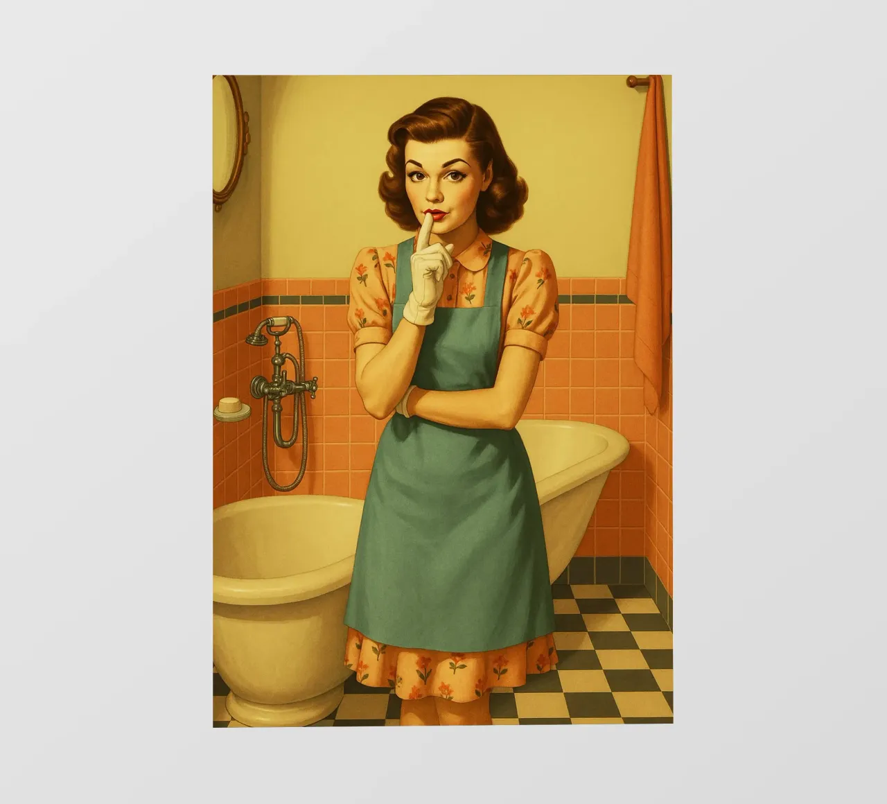 Donna in bagno telo in pvc da BlogSawoo