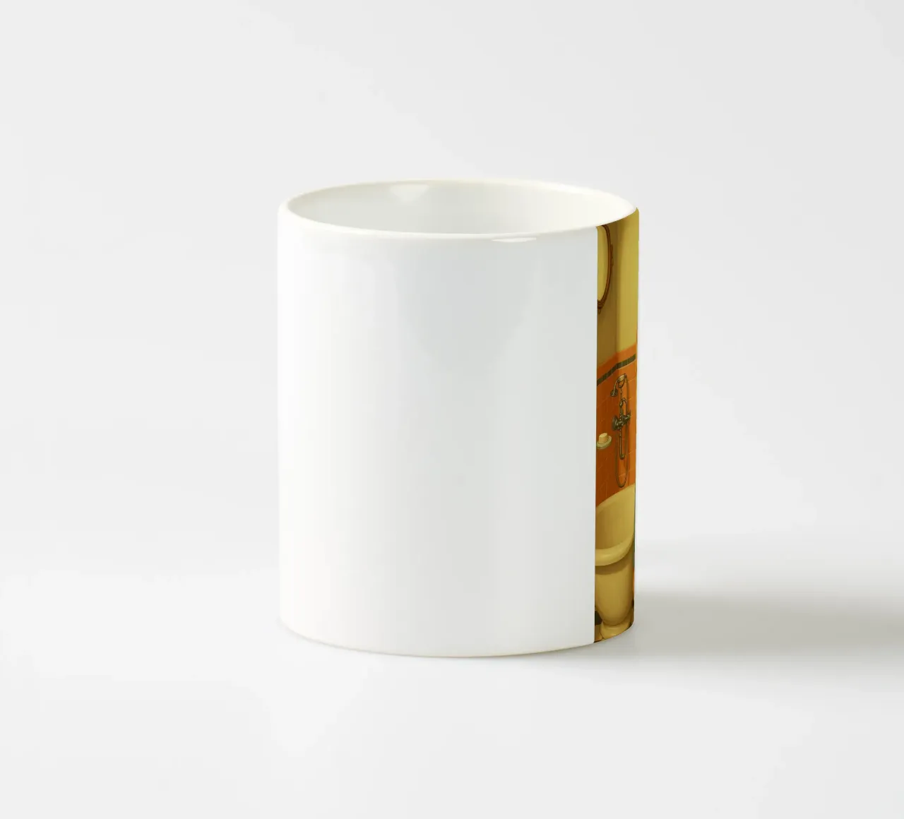 Woman in the bathroom ceramic mug by BlogSawoo