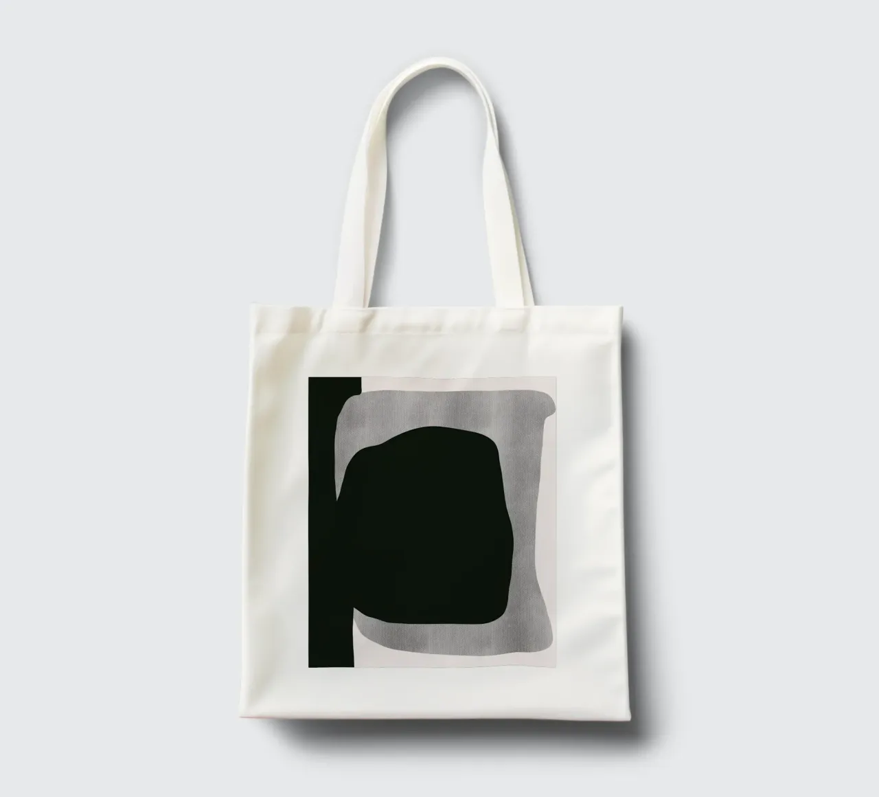 Black bold abstract 02 tote bag by Little Dean