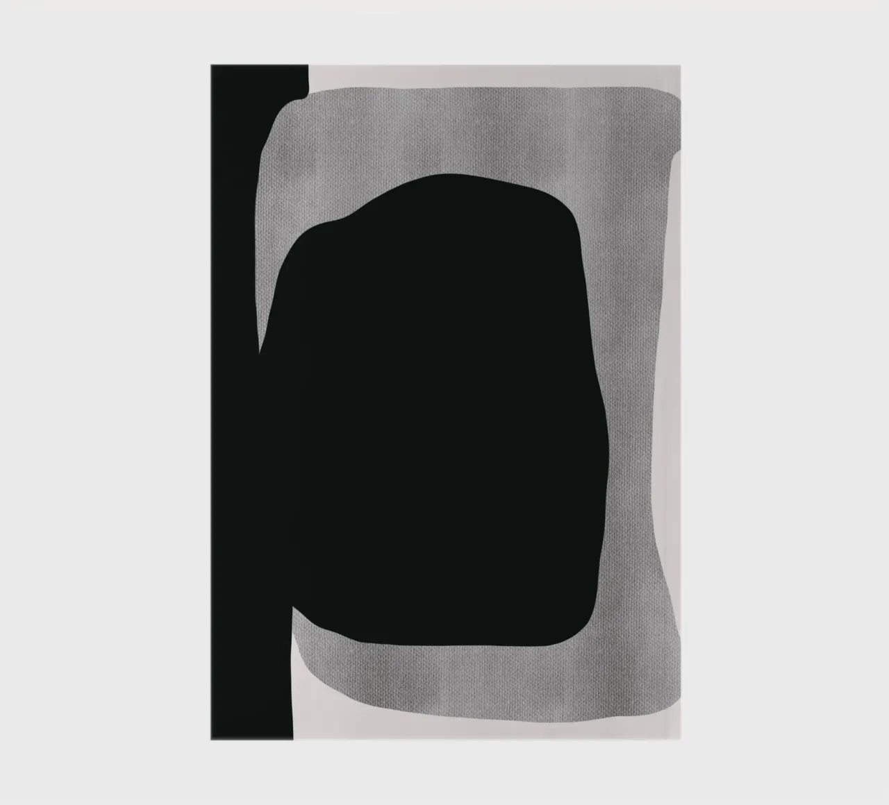 Black bold abstract 02 notebook by Little Dean