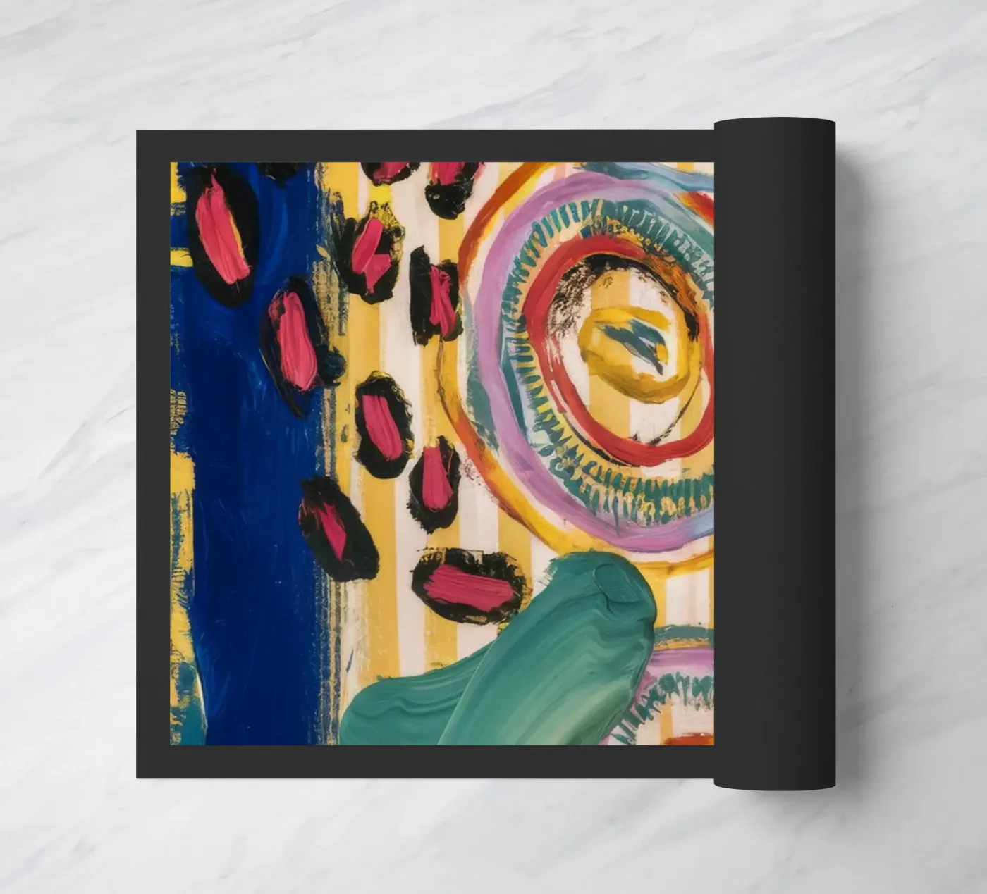 Sunstone Vortex Dance Fußmatte von Sublime Layers