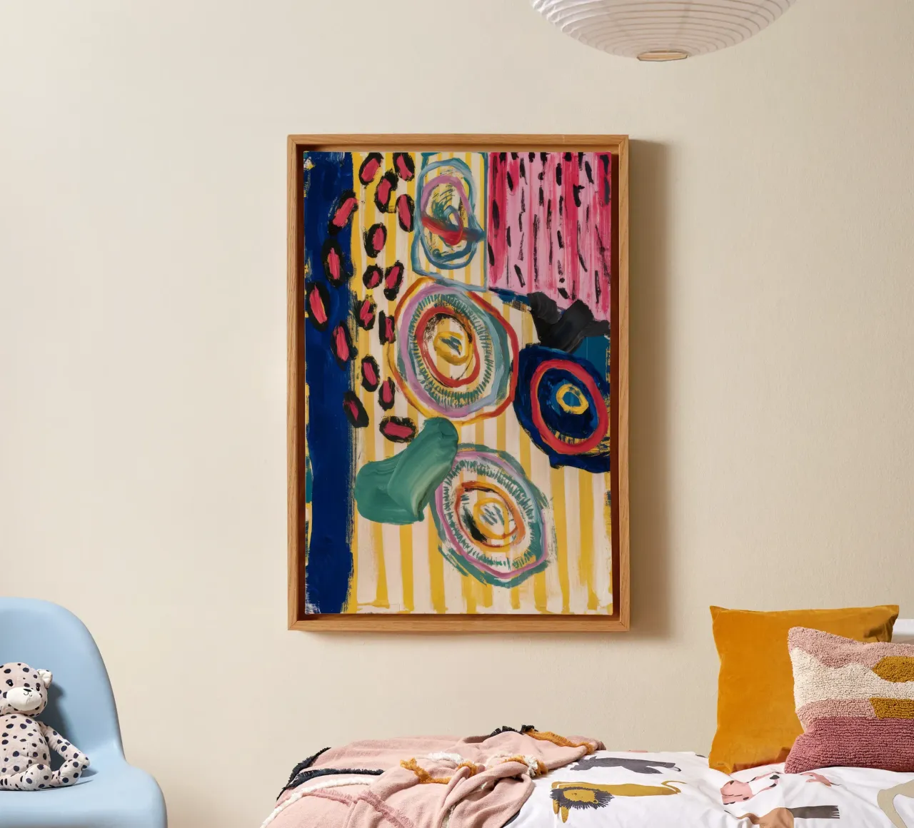 Zonnesteen vortex dans canvas met Baklijst van Sublime Layers