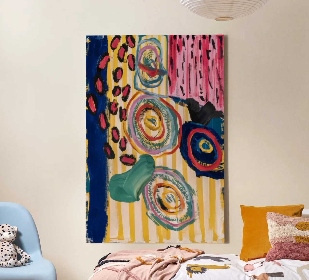 Zonnesteen vortex dans canvas met Baklijst van Sublime Layers