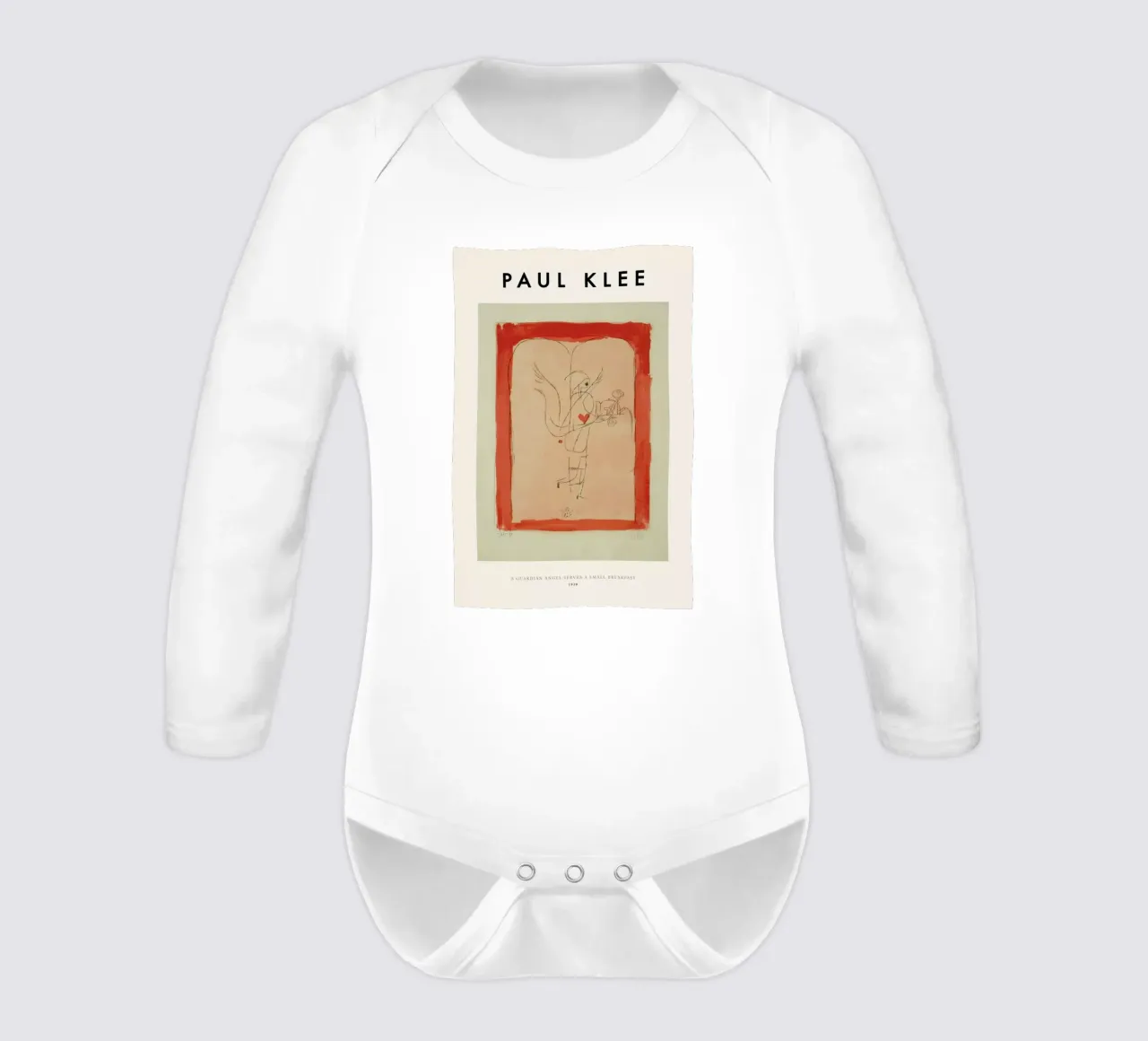 Klee - A Guardian Angel Serves a Small Breakfast long-sleeve baby romper by ARTOTHEK