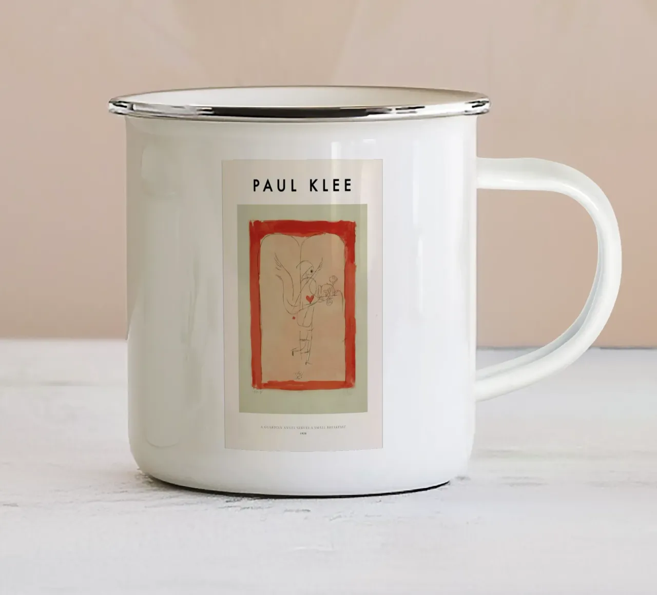 Klee - A Guardian Angel Serves a Small Breakfast tazza in smalto da ARTOTHEK