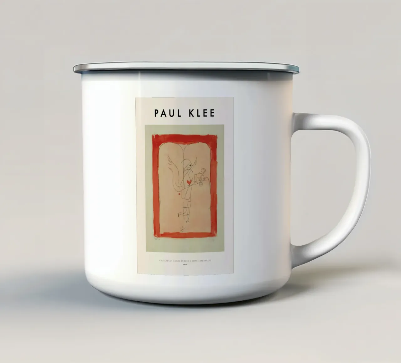 Klee - A Guardian Angel Serves a Small Breakfast tazza in smalto da ARTOTHEK