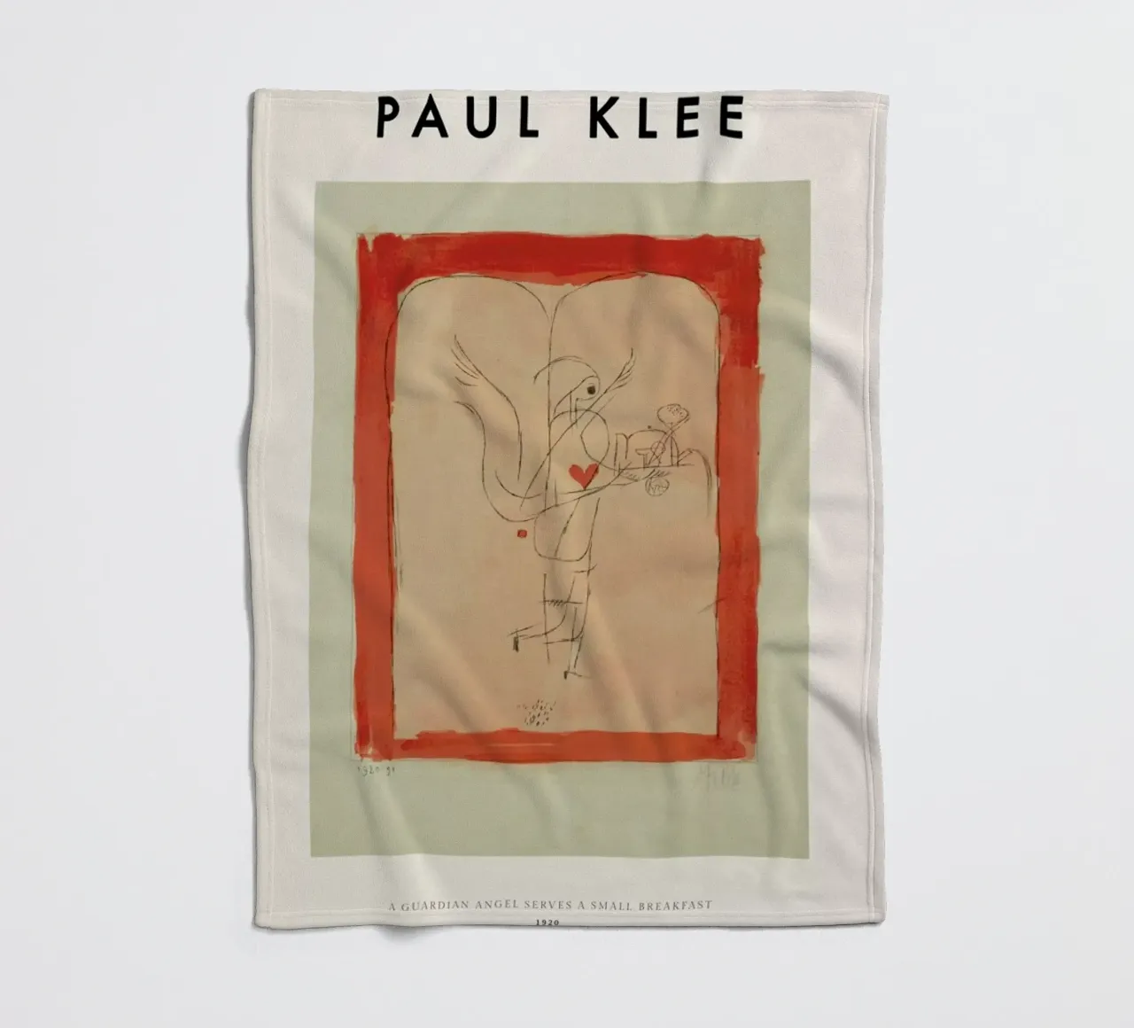 Klee - A Guardian Angel Serves a Small Breakfast fleecedeken van ARTOTHEK