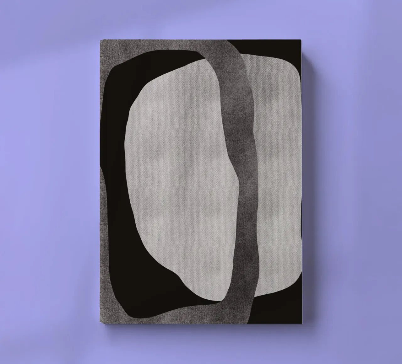Black bold abstract 03 notebook by Little Dean