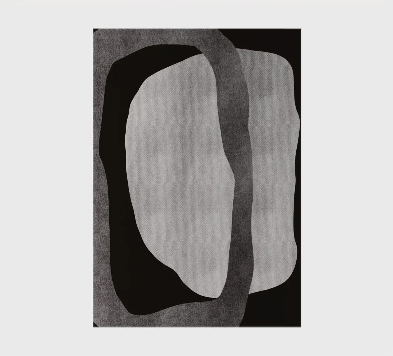 Black bold abstract 03 notebook by Little Dean