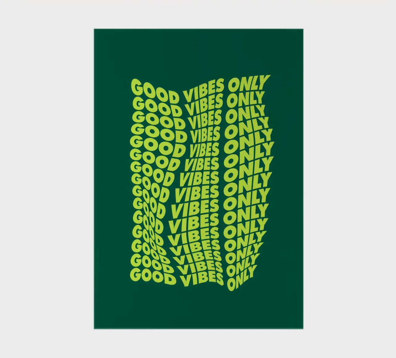 Good Vibes Only Retro Typografie Druck Neon Grün Gelb Notizbuch von THE MOTIVATED TYPE