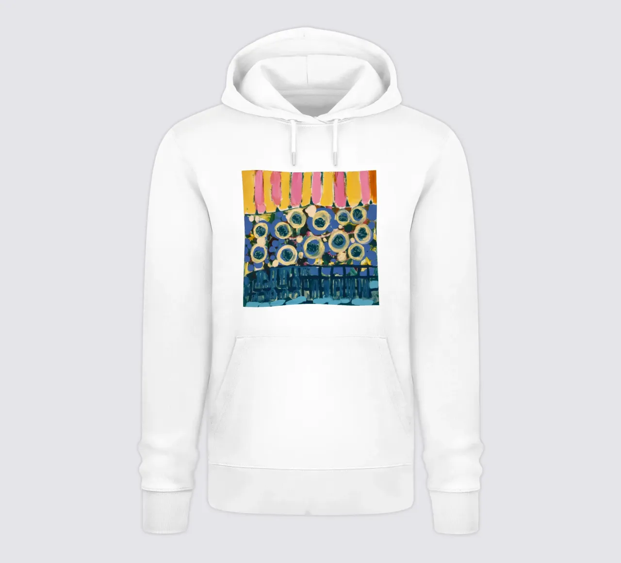 Righe di scudi ocra felpa con cappuccio da Sublime Layers