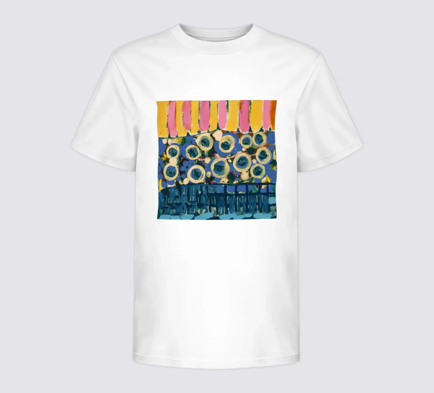 Ockerfarbene Schildreihen Kinder T-Shirt von Sublime Layers