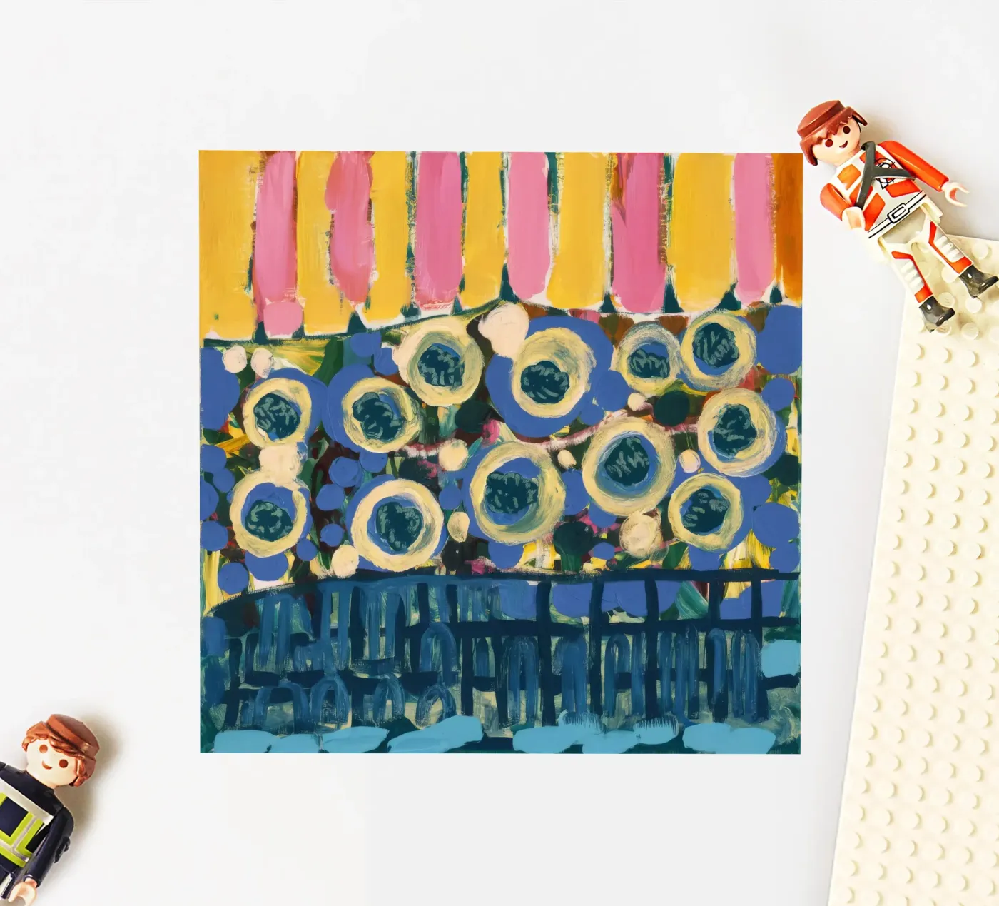 Ochre Shield Rows sticker van Sublime Layers