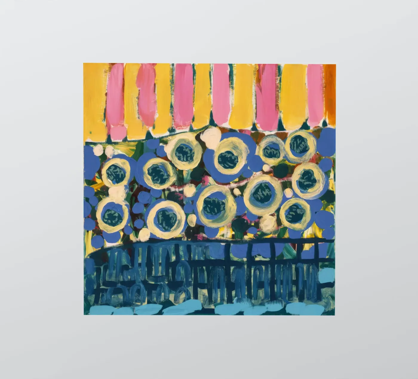 Ochre Shield Rows sticker van Sublime Layers