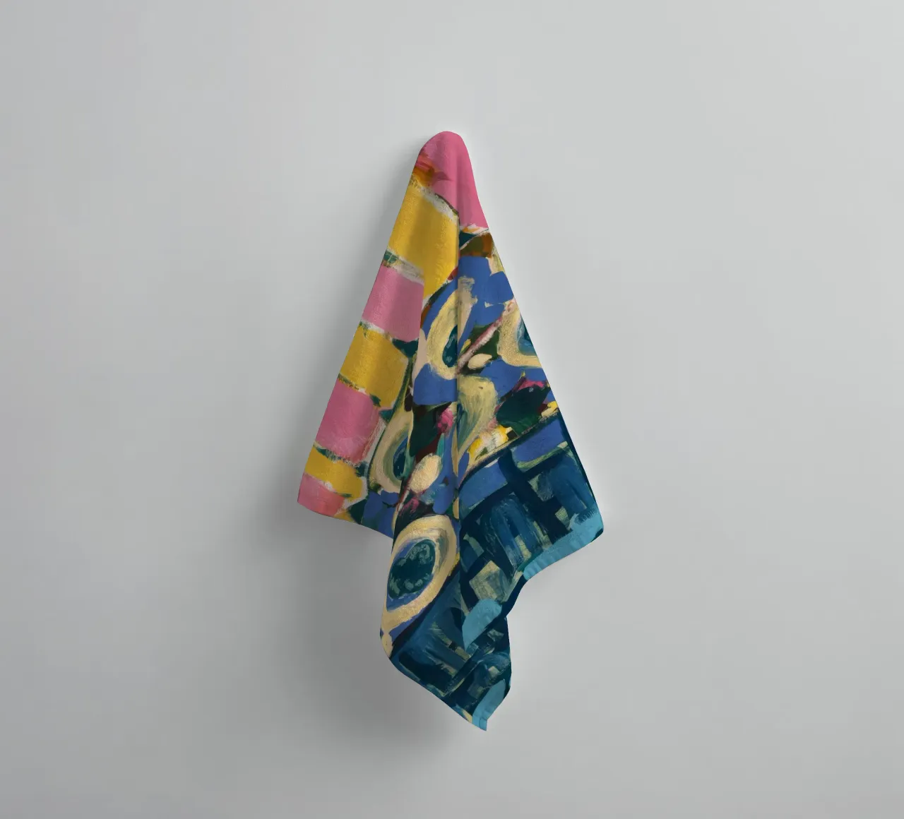Ochre Shield Rows towel by Sublime Layers