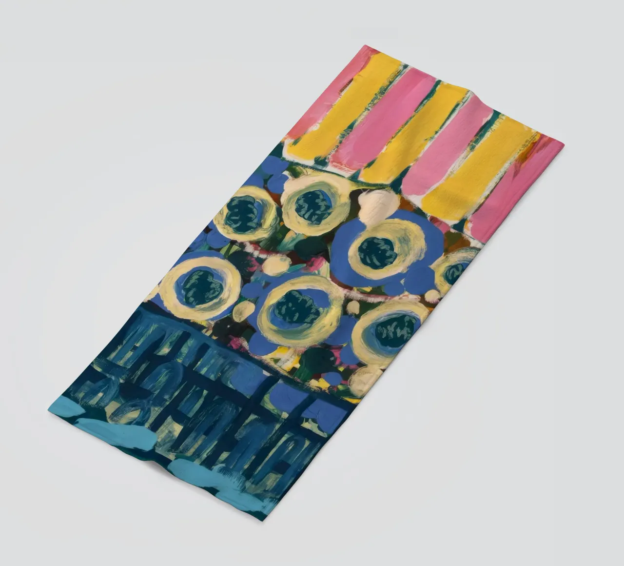 Righe di scudi ocra telo mare da Sublime Layers