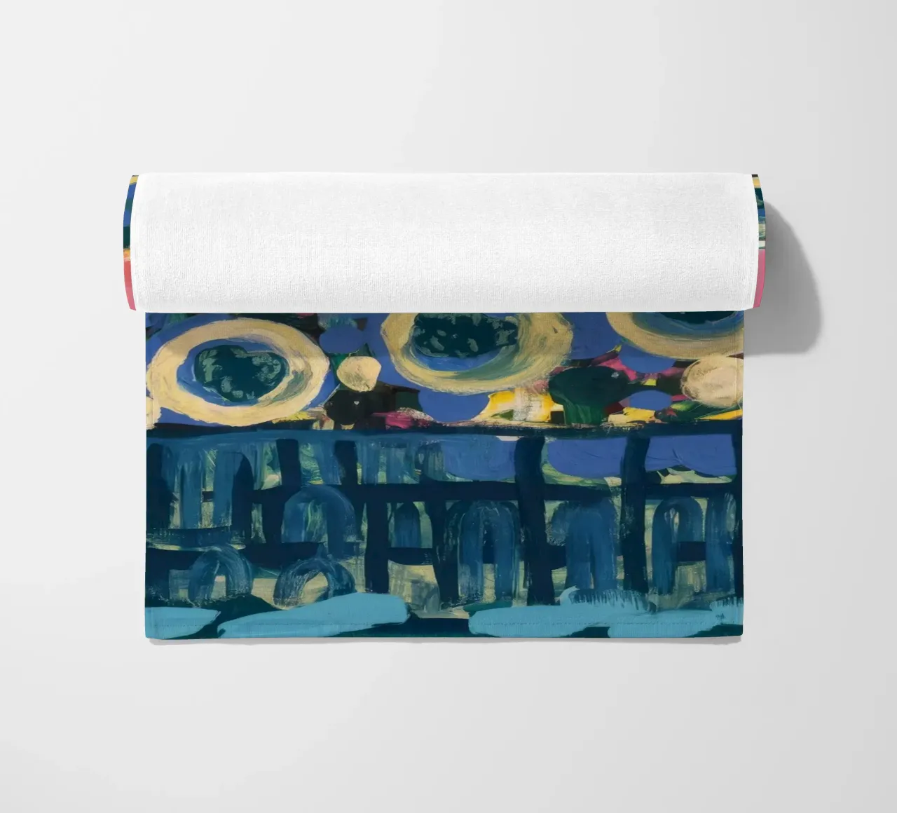 Righe di scudi ocra telo mare da Sublime Layers